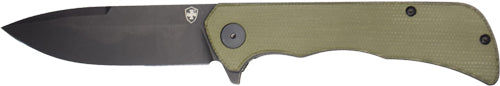 Templar Knife Paladin Folder - 3.27" Green Micarta Blk Dp D2!