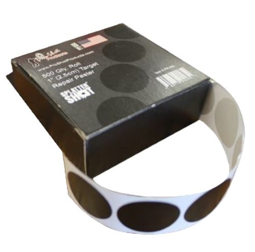 Splatter Shot Target Repair - Pasters 1" Black 500ct Roll 1