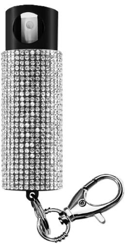 Guard Dog Bling It On Pepper - Spray W/ Bling Design White