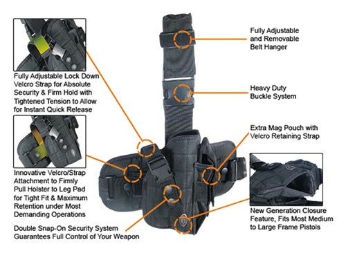 Utg Holster Special Ops - Tactical Leg Holster Black 4