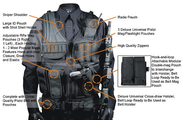 Utg Tactical Vest V547 Black - Law Enforcement 3