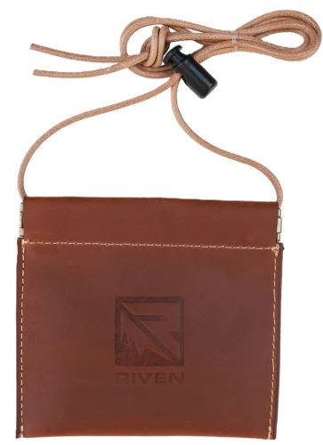 Riven Leather Diaphragm Call - Pouch With Lanyard 1