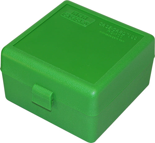 Mtm Ammo Box Small Rifle - 100-rounds Flip Top Style Grn