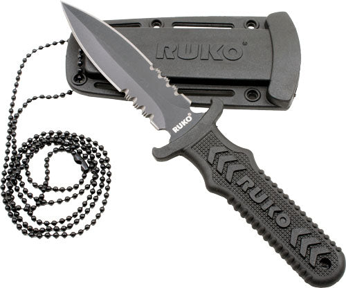Ruko Fixed 3" Neck/boot Knife - Nylon Handle Clamshell 1