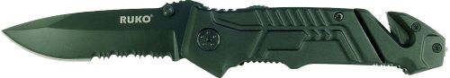 Ruko Folder Spring Assist - 3.25" Rubber Black Handle 1