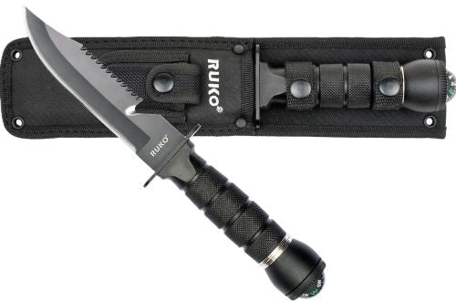 Ruko Fixed Blade Survival 6" - Abs Handle With Ball Compass 2
