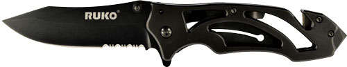 Ruko Folder Ti Tactical Knife - 3.3" Vented Titanium Handle 1