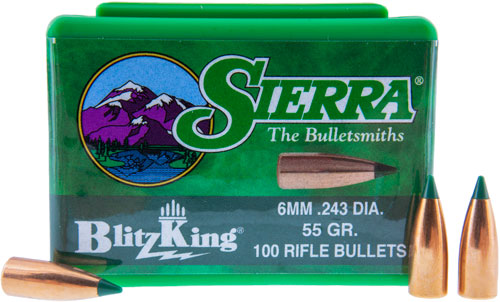 Sierra Bullets 6mm .243 - 55gr Blitzking 100ct