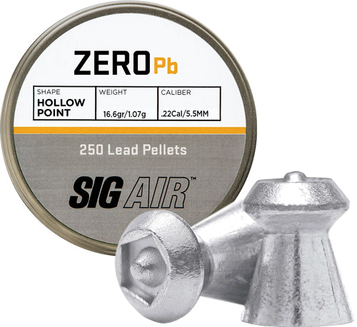 Sig Pellets 22 Zero 16.6gr - Hp Tip Lead Alloy 250 Ct