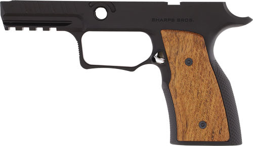 Sharps Bros. P320 Grip Module - No Safety Black W/ Cherry Wood