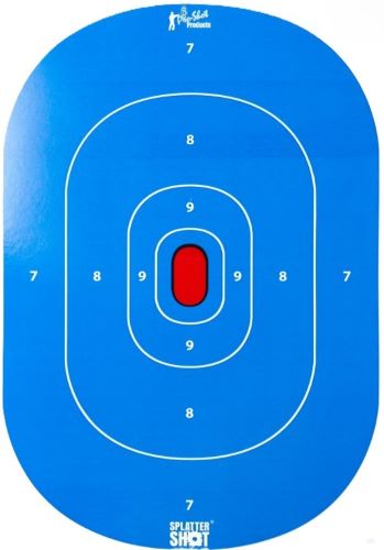 Splatter Shot Target 12"x18" - Silhouette Low Light Blue 8pk 1