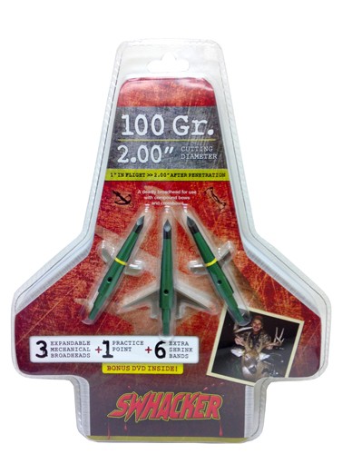 Swhacker Broadhead 2-blade - 100gr 2" Cut 3/pk 1