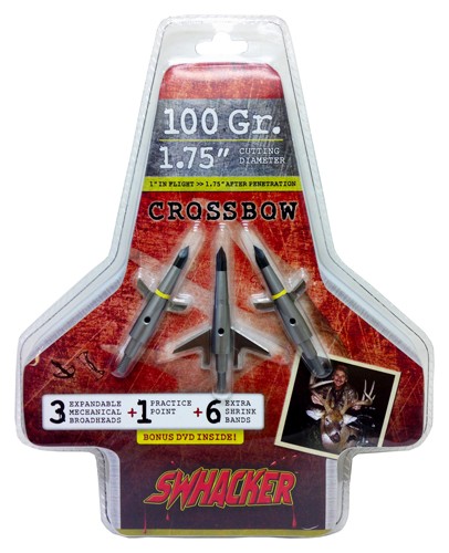 Swhacker Broadhead 2-blade - Crossbow 100gr 1.75" Cut 3/pk 3