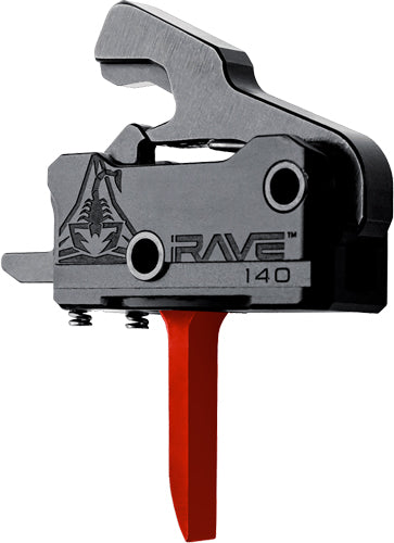 Rise Trigger Rave 140 Flat Sst - Red 3.5lb Ar-15 W/ Walk Pins