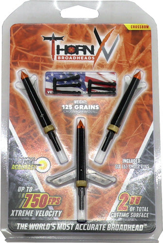 Thorn Broadheads Xv Crossbow - 125gr 2-blade 2" Cut 3pk<
