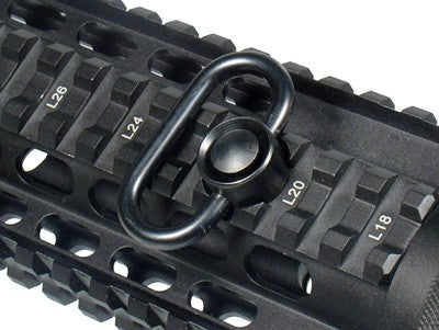 Utg Swivel Qd Push Button - 1.38" Black