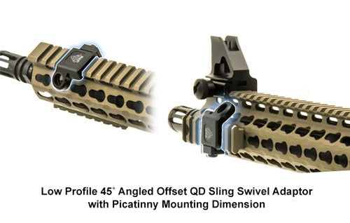 Utg Swivel Adaptor Offset - Picatinny Accepts Qd Swivels