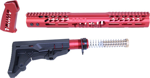 Guntec Ar15 Trump Series - Furniture Set Anodized Red<