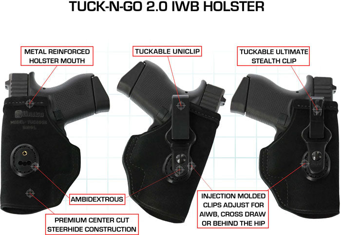 Galco Tuck-n-go Itp Holster - Ambi Leather Sig P290 Blk<