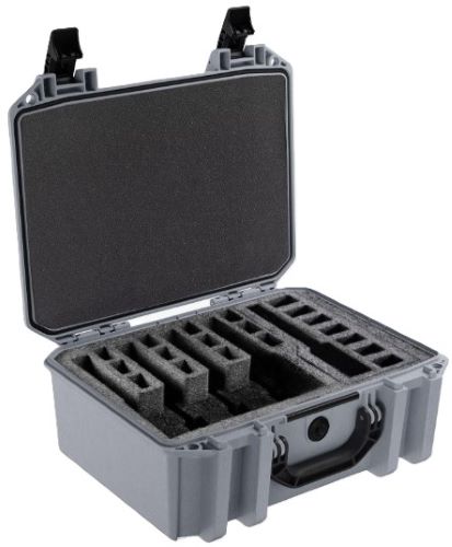 Pelican Vault V300 Large- - 5 Pistol Cse Pre Cut Foam Gry 1