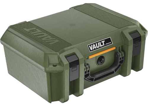 Pelican Vault V300 Large- - 5 Pistol Cse Pre Cut Foam Odg 1