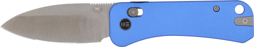 We Knife Banter 2 2.87" Blue - Aluminum/satin Crossbar Lock