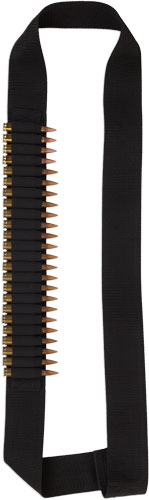 Bulldog Rifle Ammo Bandolier - Holds 24 Cart 2" Webbing Blk