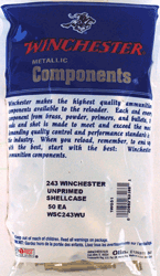 Winchester Unprimed Cases 243 - Win 50 Pack 20pk/cs