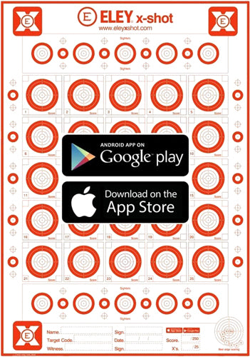 Eley X-shot Targets 25 Pack -