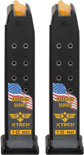 Xtech Tactical Magazine For - Glock 19 10rd Freedom 2 Pack