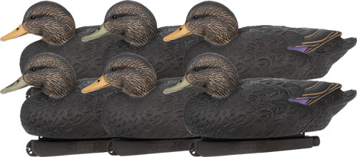 Zink Floater Decoys Black Duck - 6 Pack 1