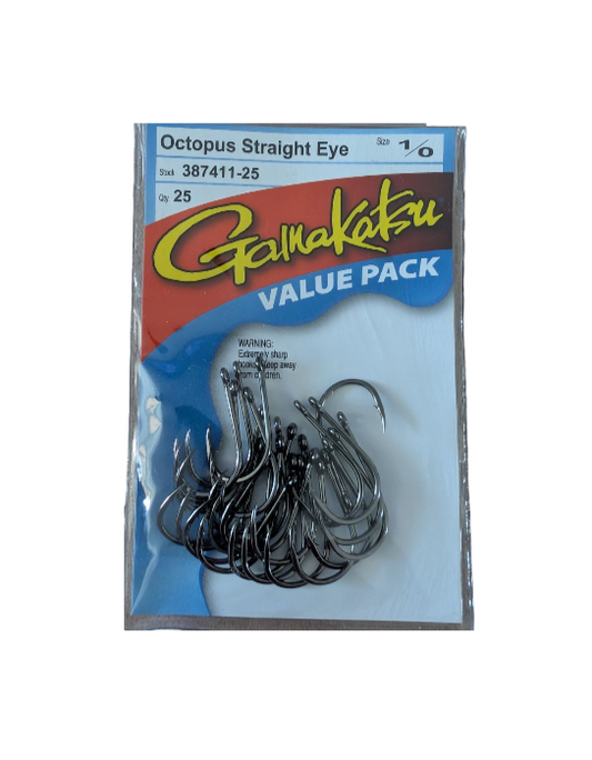 Gamakatsu Octopus Straight Eye Value Pack - 25 hooks