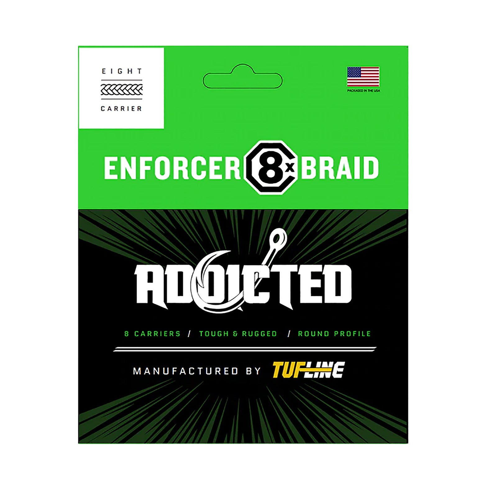 TUF Line Addicted Enforcer 8X Green Braid - 150yd
