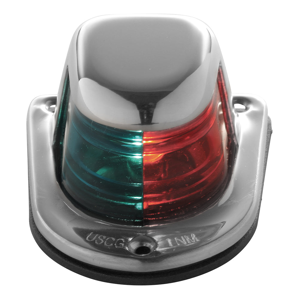 Attwood 1-Mile Deck Mount, Bi-Color Red/Green Combo Sidelight - 12V - Stainless Steel Housing [66318-7] 3
