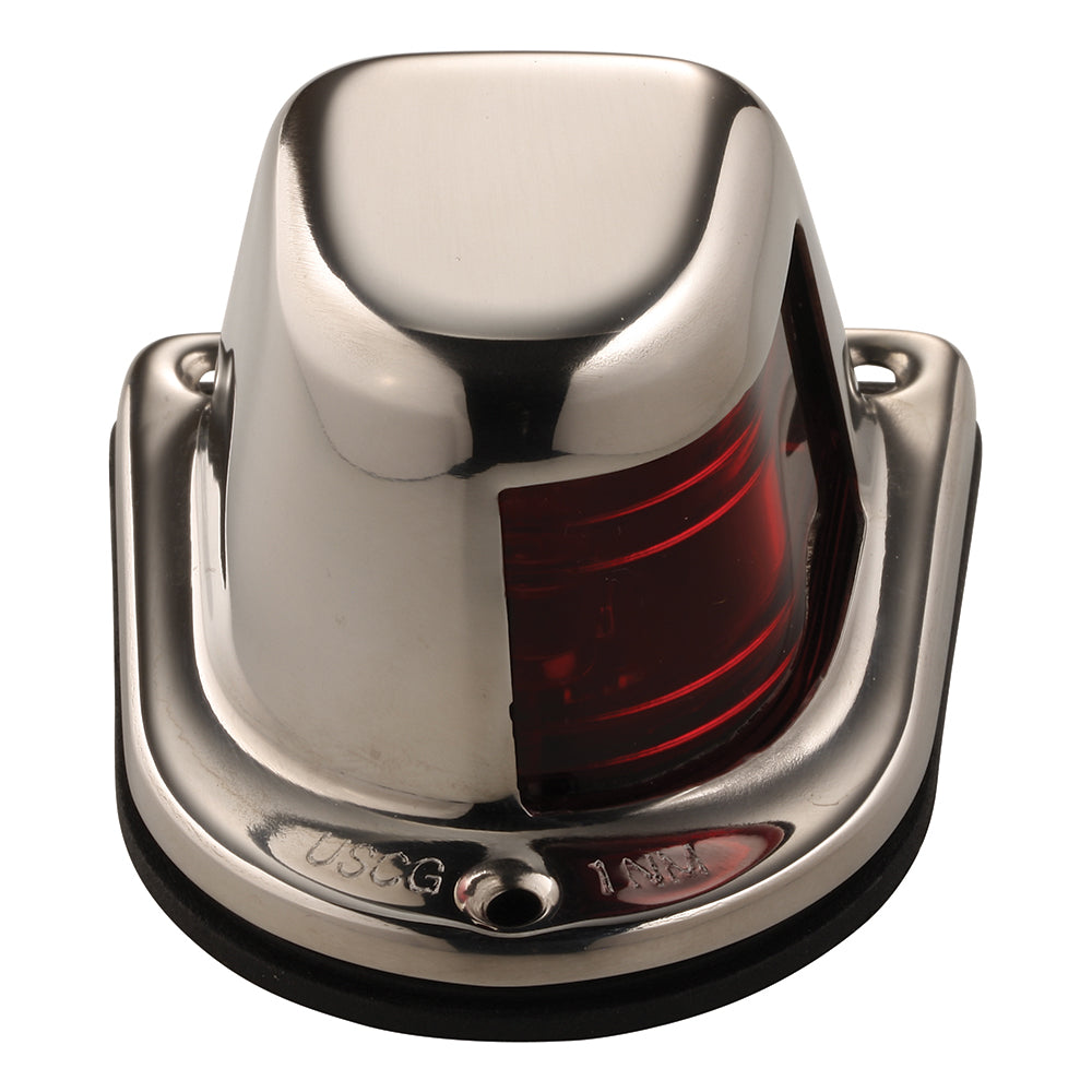 Attwood 1-Mile Deck Mount, Red Sidelight - 12V - Stainless Steel Housing [66319R7] 3