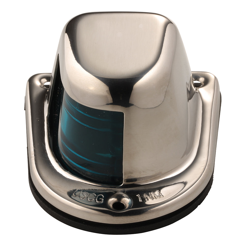 Attwood 1-Mile Deck Mount, Green Sidelight - 12V - Stainless Steel Housing [66319G7] 3