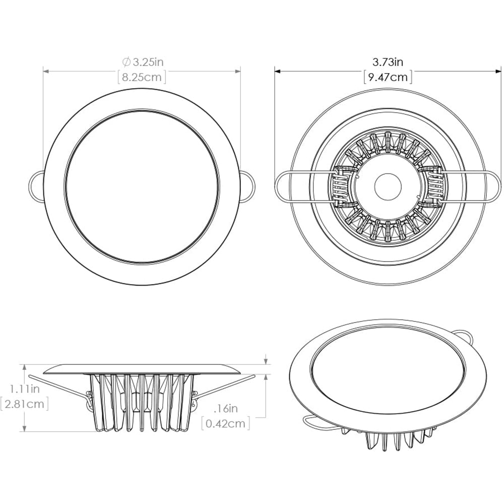 Lumitec Mirage - Flush Mount Down Light - Glass Finish/Polished SS Bezel - Warm White Dimming [113119] 3