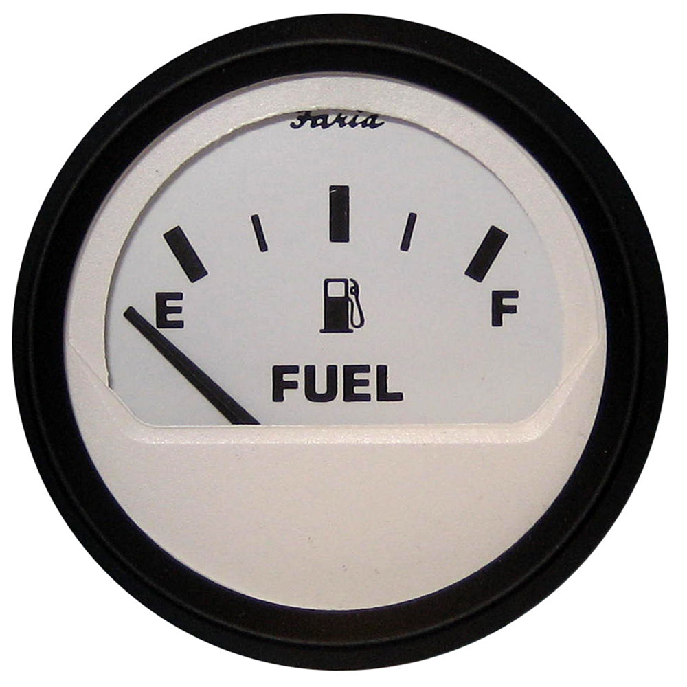 Faria Euro White 2" Fuel Level Gauge (E-1/2-F) [12901] 1