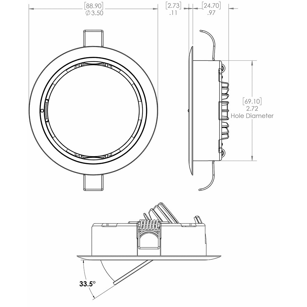 Lumitec Mirage Positionable Down Light - Spectrum RGBW Dimming - Polished Bezel [115117] 5