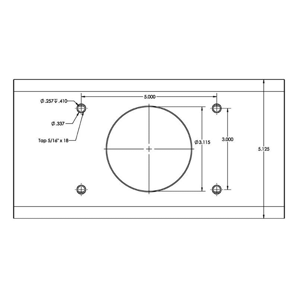 TACO T-Top Extrusion Plate Pre-Drilled for Grand Slams - 20" - Pair [GSE-1939BSA20] 3