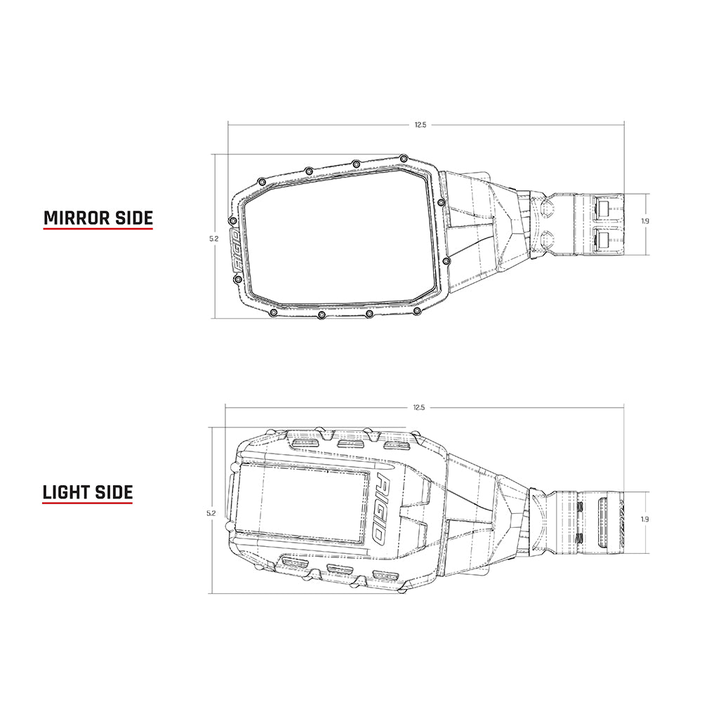 RIGID Industries Reflect Mirror Light - Black (Pair) [64011] 3