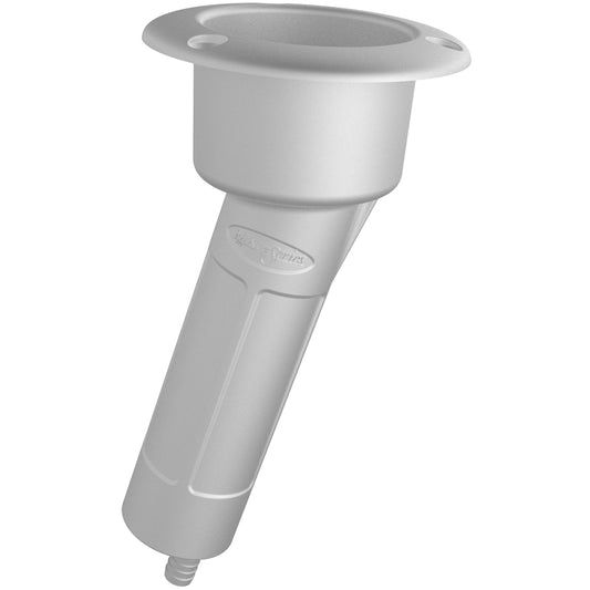 Mate Series Plastic 15 Rod  Cup Holder - Drain - Round Top - White [P1015DW]