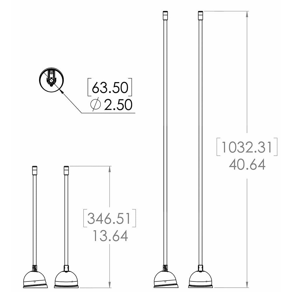 Lumitec Contour Anchor Light - 39" - Black Shaft White Base [101584] 4