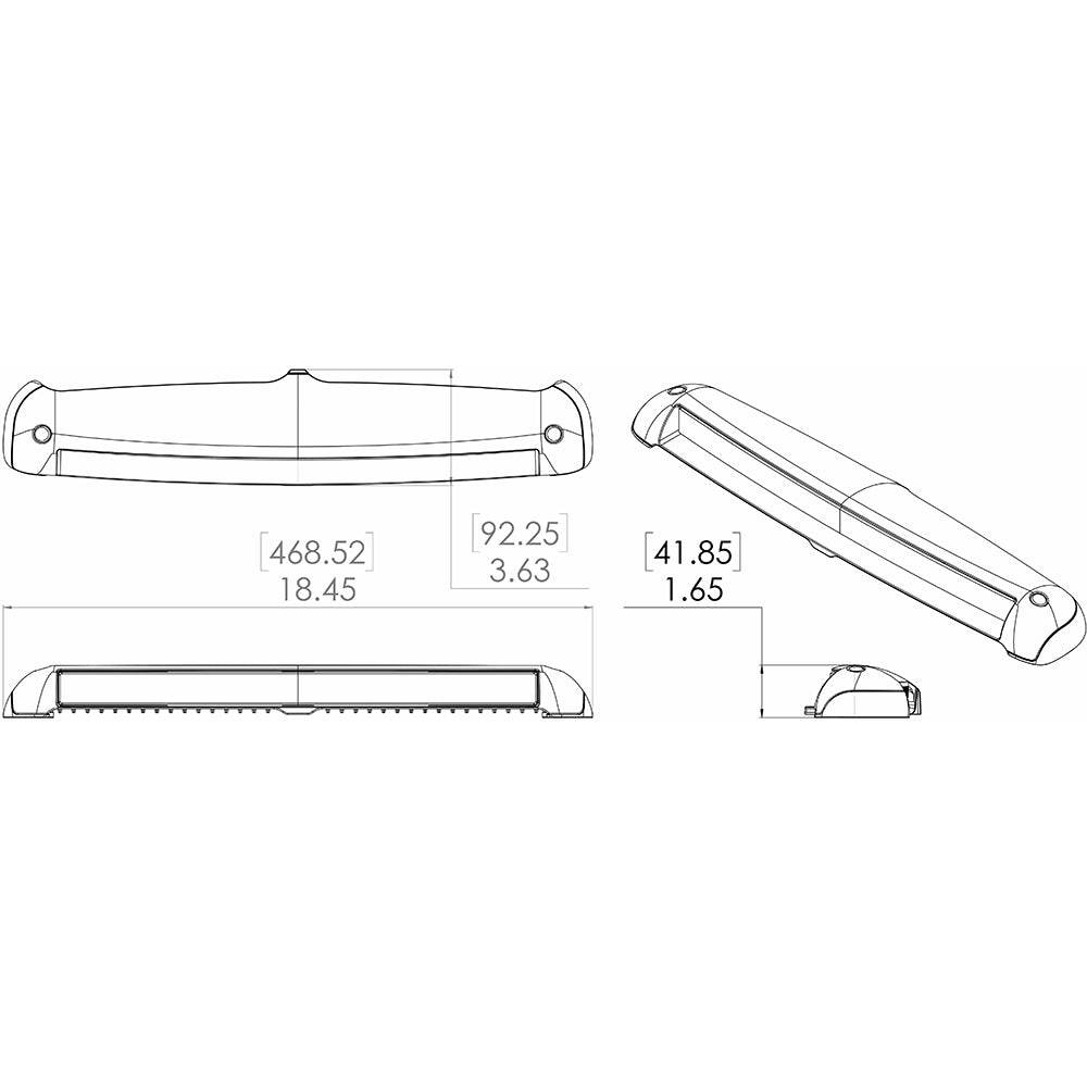 Lumitec Razor Light Bar - Spot - Flush Mount - White [101587] 3