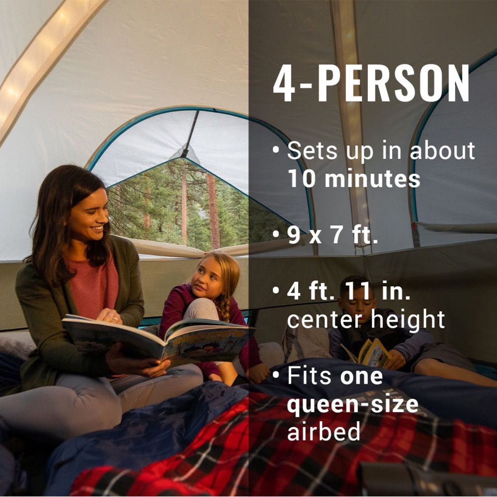Coleman OneSource Rechargeable 4-Person Camping Dome Tent w/Airflow System  LED Lighting [2000035457] 5