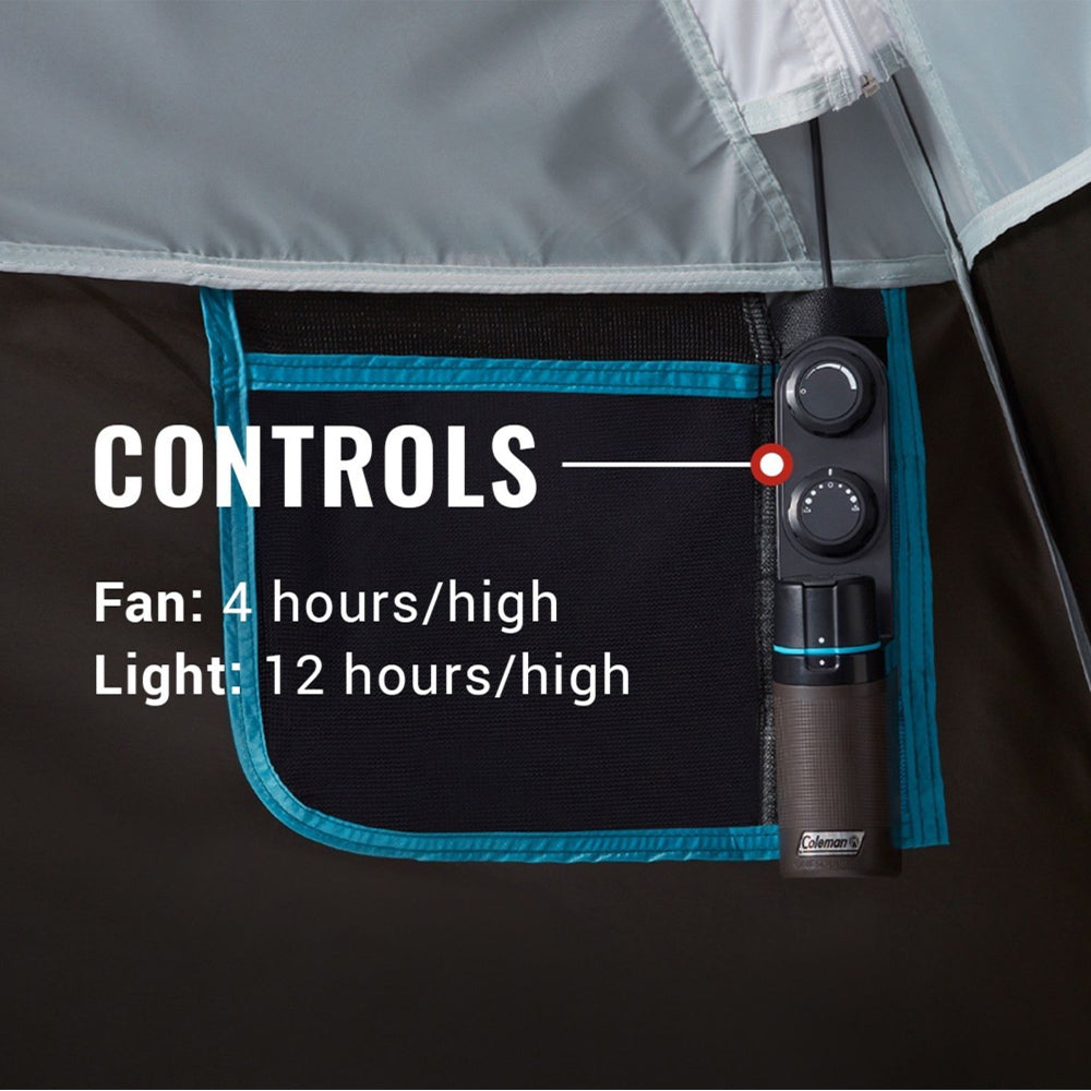 Coleman OneSource Rechargeable 4-Person Camping Dome Tent w/Airflow System  LED Lighting [2000035457] 6
