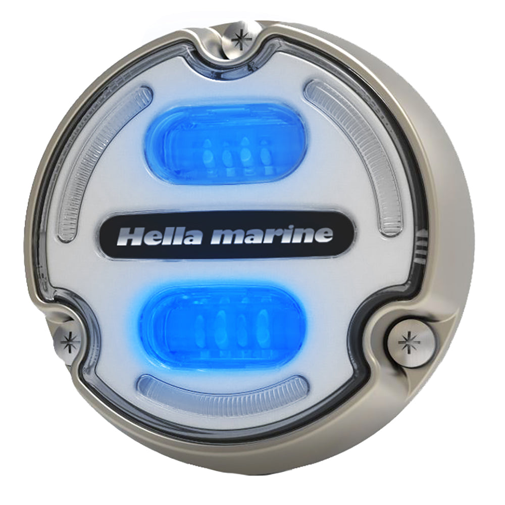 Hella Marine Apelo A2 Blue White Underwater Light - 3000 Lumens - Bronze Housing - White Lens w/Edge Light [016147-101] 3