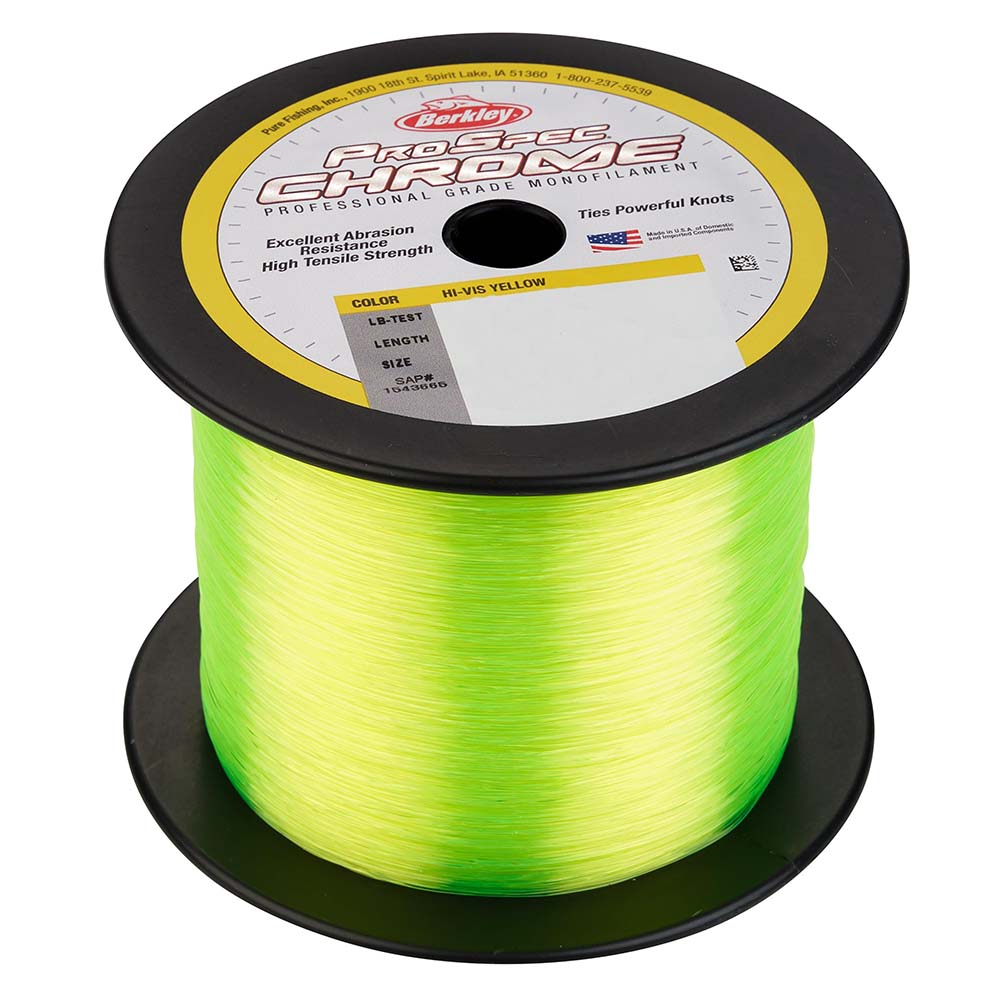 Berkley ProSpec Chrome Hi-Vis Yellow Monofilament - 40 lb - 1000 yds - PSC1B40-HVY [1543667] 1