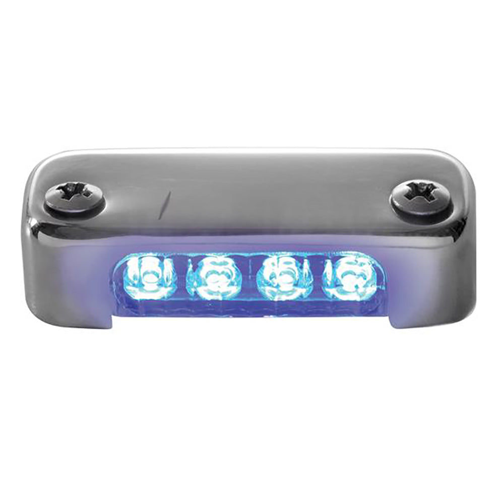 Attwood Blue LED Micro Light w/Stainless Steel Bezel  Vertical Mount [6350B7]