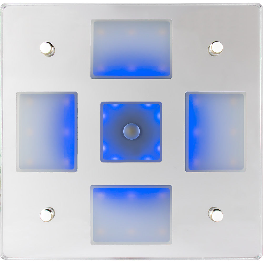Sea-Dog Square LED Mirror Light w/On/Off Dimmer - White  Blue [401840-3] 3
